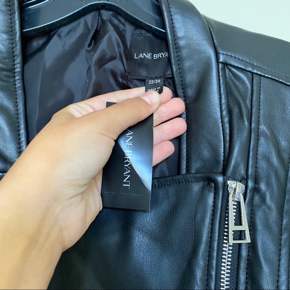 LANE BRYANT LEATHER & TWEET JACKET SIZE 22… - Picture 4 of 5